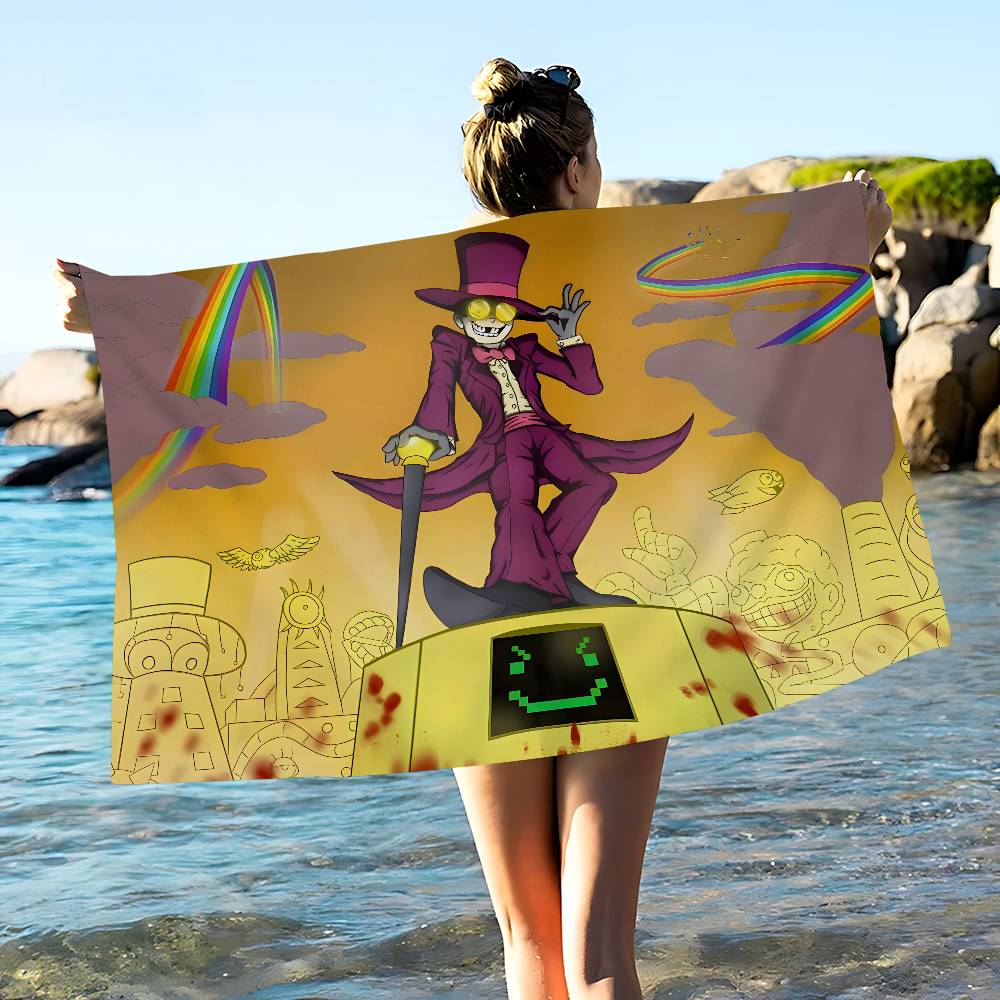 Cartoon S-SuperjailS Big Microfiber Beach Towels Quick Dry Towel Sand Beach Towels Pool Towel for Travel Swim Pool Yoga