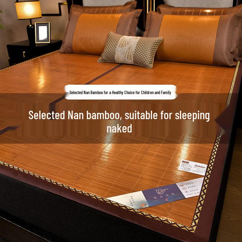 2026 New Style Ice Silk Bamboo Mat - Summer Foldable Dormitory Straw Mat for Single Bed