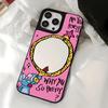 Mirror Phone Case for iPhone 15 11 13 14 for 15 16 Pro Max 12 13 16 Pro Cloud Flower and Animal Cute Style Phone Case