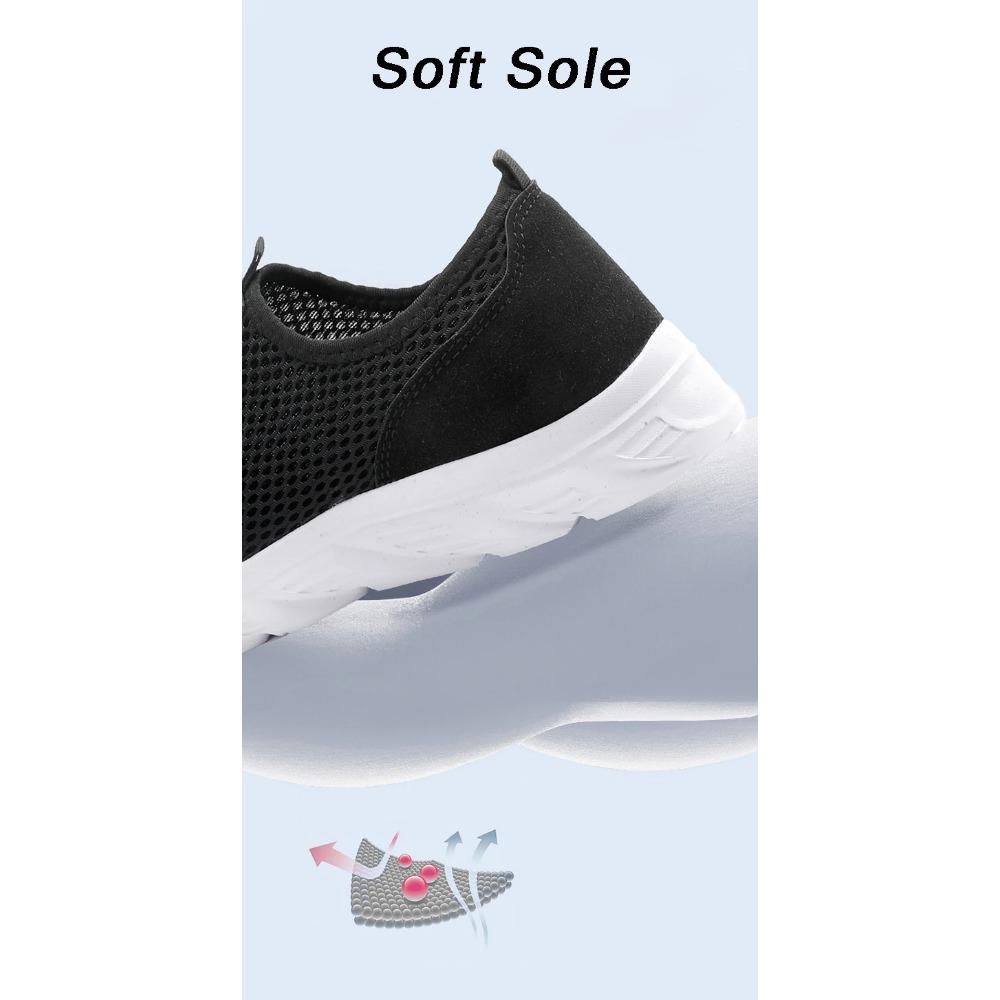 Lett Herre Fritidssko Pustende Slip-on Herre Fritidssneakers Sklisikre Herre Flats Utendørs Gåsko Størrelse 39-47
