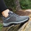 Anti-slip Hiking Shoes for Women Breathable Casual Trainers PU Leather Wear-resistant Outdoor Sneakers for Camping Trekking