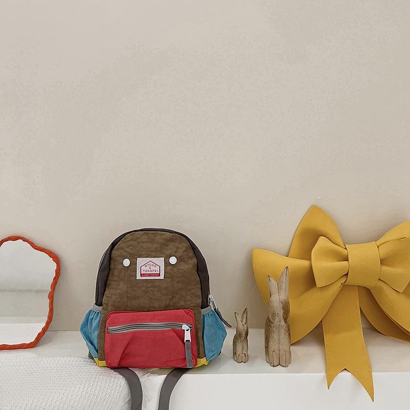 

Детский рюкзак для детского сада, повседневный детский дорожный рюкзак для мальчиков и девочек, простой трендовый рюкзак в контрастных цветах в стиле Харадзюку