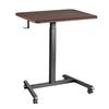 Standing Desk, Adjustable Height Mobile Stand Up Desk with 4 Casters, 650 x 480 mm Small Computer Sit Stand Rolling Workstation with Hook, 15 kg