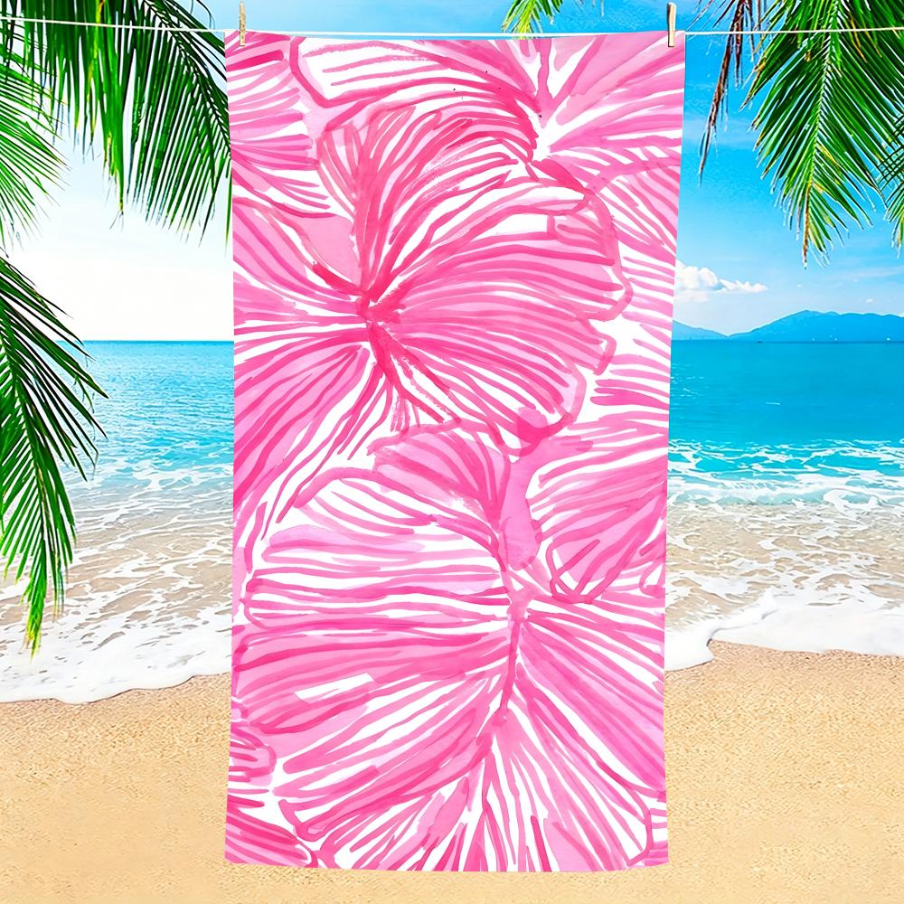 Towel Microfiber beach towel, quick-dry, sand-free, ultra-fine fiber, super soft. L-Lilly Pulitzers