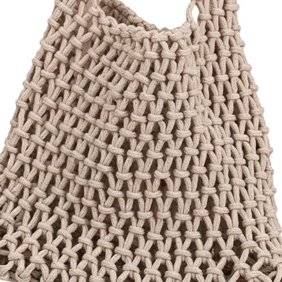 Hand Braided Tote Bag Large Capacity Boho Handbag Women Summer Beach Tote Rope Braided