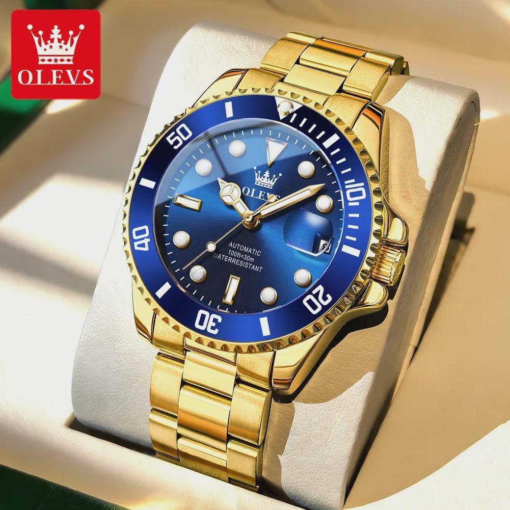 OLEVS Orologio Meccanico da Uomo Lusso Business Impermeabile Luminoso Automatico Classico Orologi da Polso Eleganti da Uomo