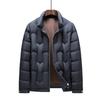 Mens Winter Down Jacket Stand Collar Zipper Front 90% White Duck Warm Thickened Casual Outerwear Youth