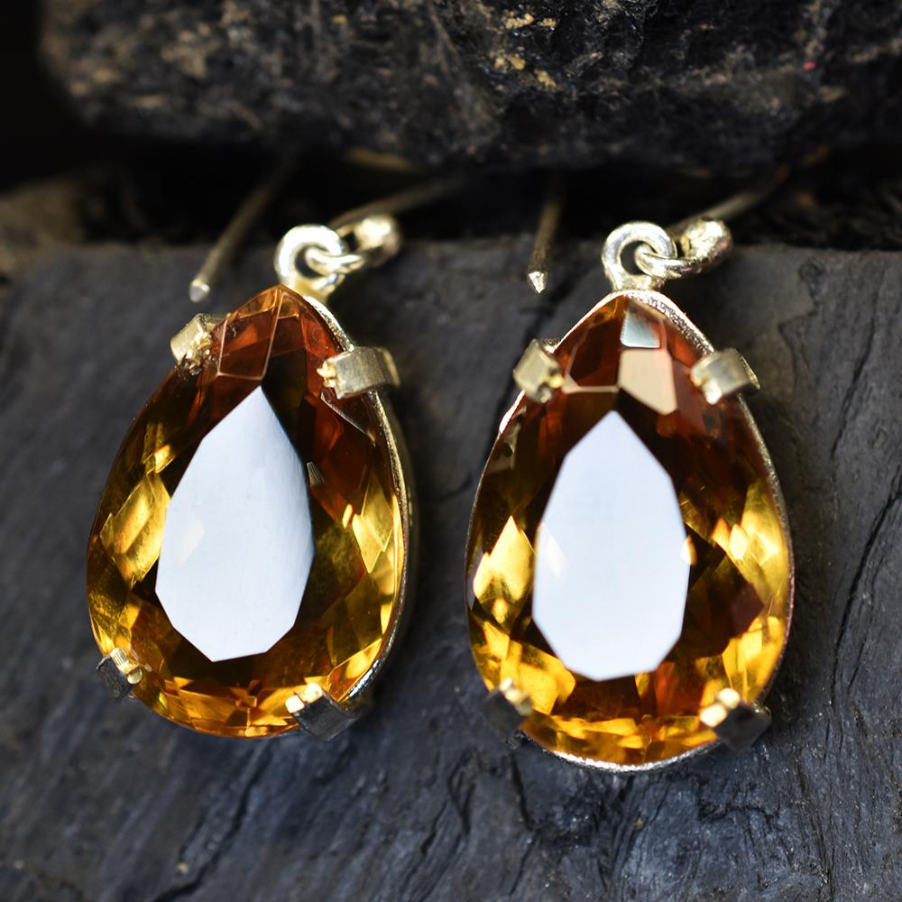 Natural 65.55 Ct CERTIFIEED 7 Color Change Alexandrite PEAR Earring Pair Gems MY.ER-31-NS