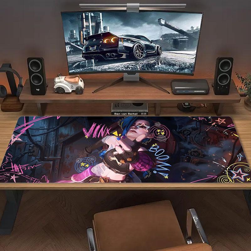 Neon Dreamscape Large Size Mouse Pad Large Gaming Table Cushion Nonslip Laptop Tablet Big Mousepad Xxl Mat Mini Pc Playmat With Lock Edge