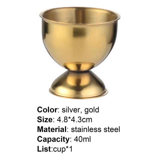 40ml Eier Rostfreie Tasse Umweltfreundlicher Edelstahl Eierbecher für die Bar
