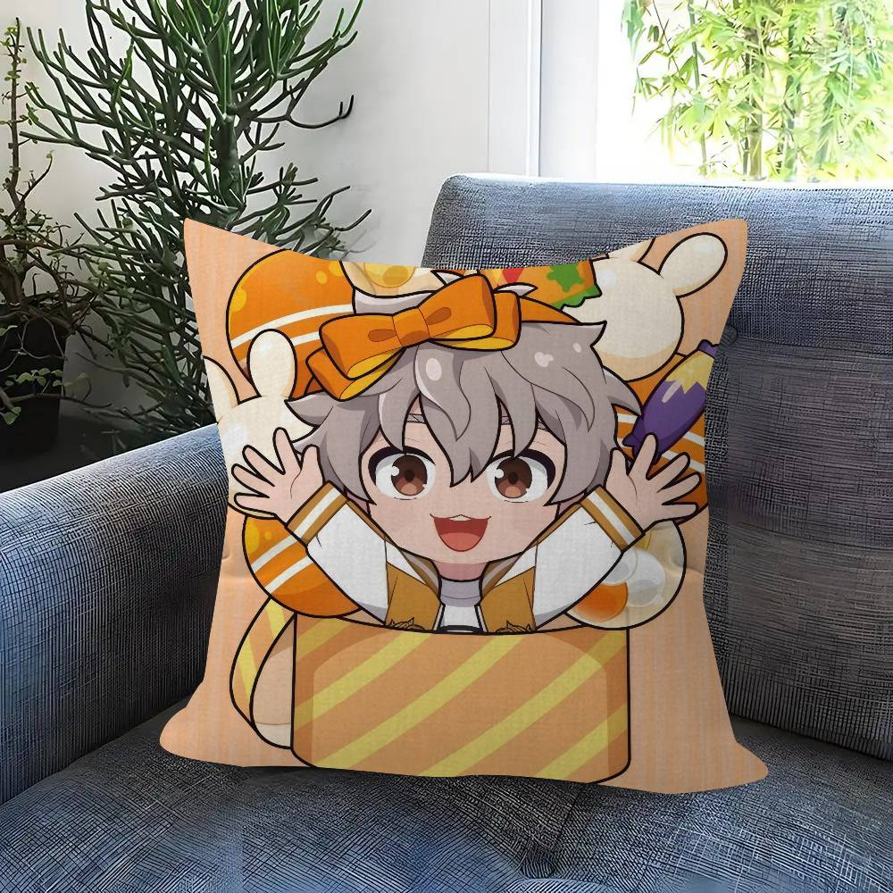 Japansk Anime Vindjacka Kudde Animekudde Soffsäng Huvudkudde Överdrag Kuddfodral 45x45 cm Mode