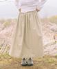 Chikita Light Cotton Shirred Flare Skirt Beige
