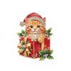 Alloy Cat Brooch Pin Enamel Finish Holiday Brooch New Christmas Cat Brooch  New Year Party