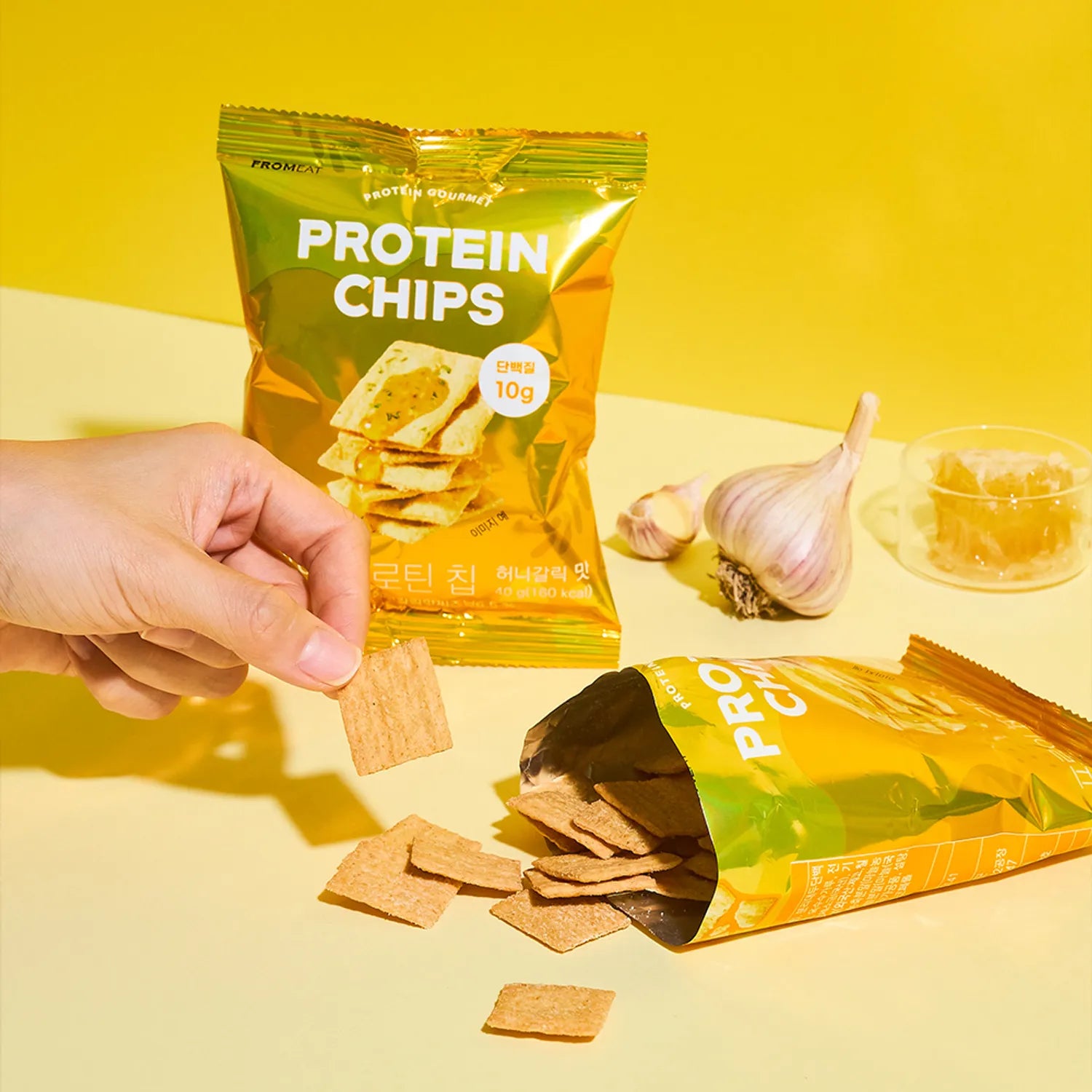 fromeat Protein Chip #Honey Garlic 40g/5bag #Honey Garlic 40g/5bag