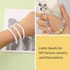 Pack of 1850 Letter Beads for Craft Supplies Jewelry Making Colorful Round Designs With Elastic String Daily Use