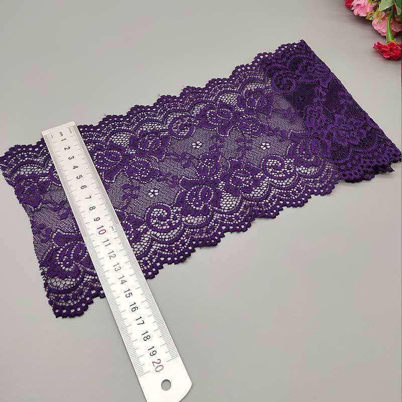 15cm Wide Soft Elastic Lace Trim for Skirts - Multi-color Options Available