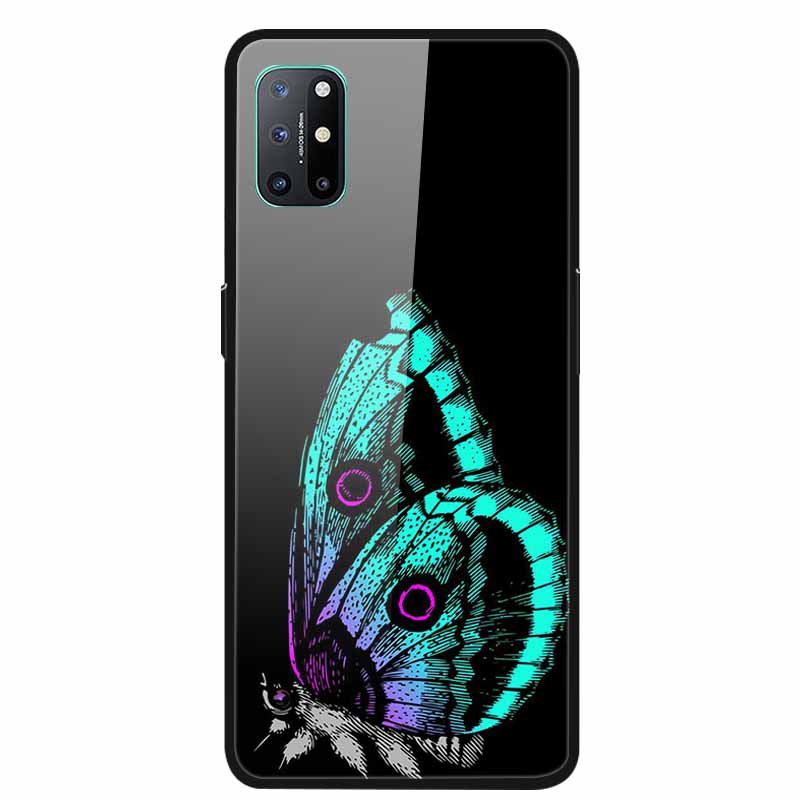 For OnePlus 8T Cases 8 Fashion Tempered Glass Hard Back Covers for Oneplus 8 Phone Cases Soft Bumper Fundas Oneplus8 8 T
