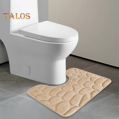 Tualetes grīdas paklājs, nodilumizturīgs, īpaši absorbējošs, neslīdošs dizains, dekoratīvs vannas istabas U formas grīdas paklājs