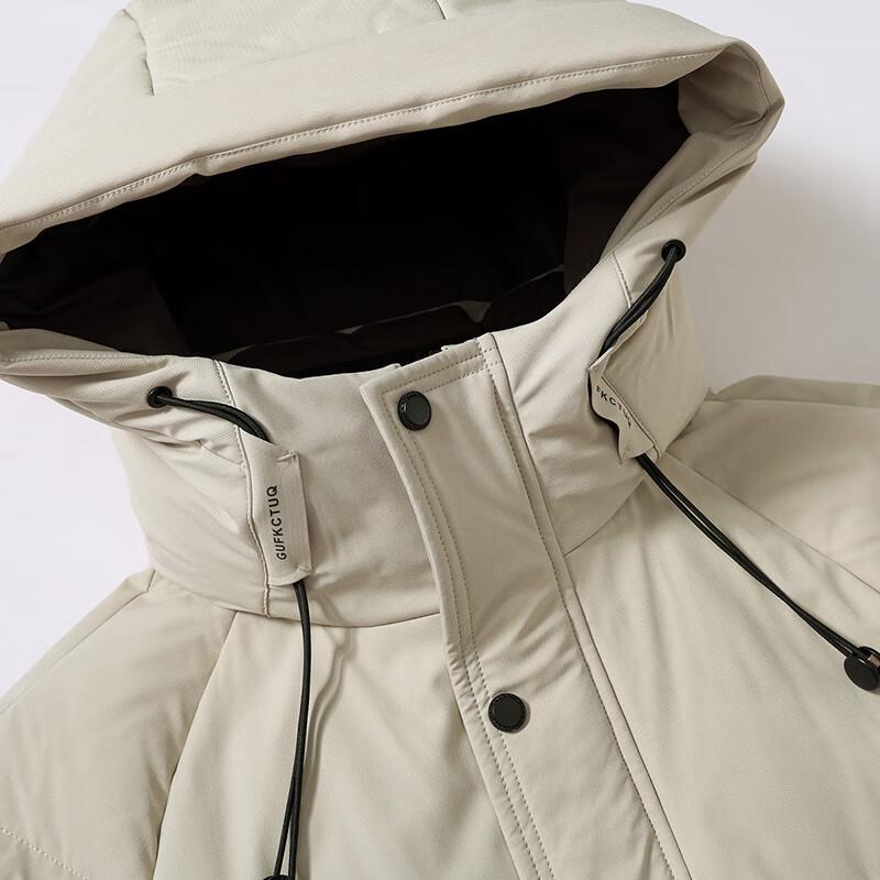 SNOWFLYING Men's Casual Hooded Duck Down Jacket