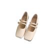 2025 Shoes for Women Mary Janes Women's Flats Casual Daily Flats Women Shallow Square Toe Buckle Strap Soft Bottom Shoes Female