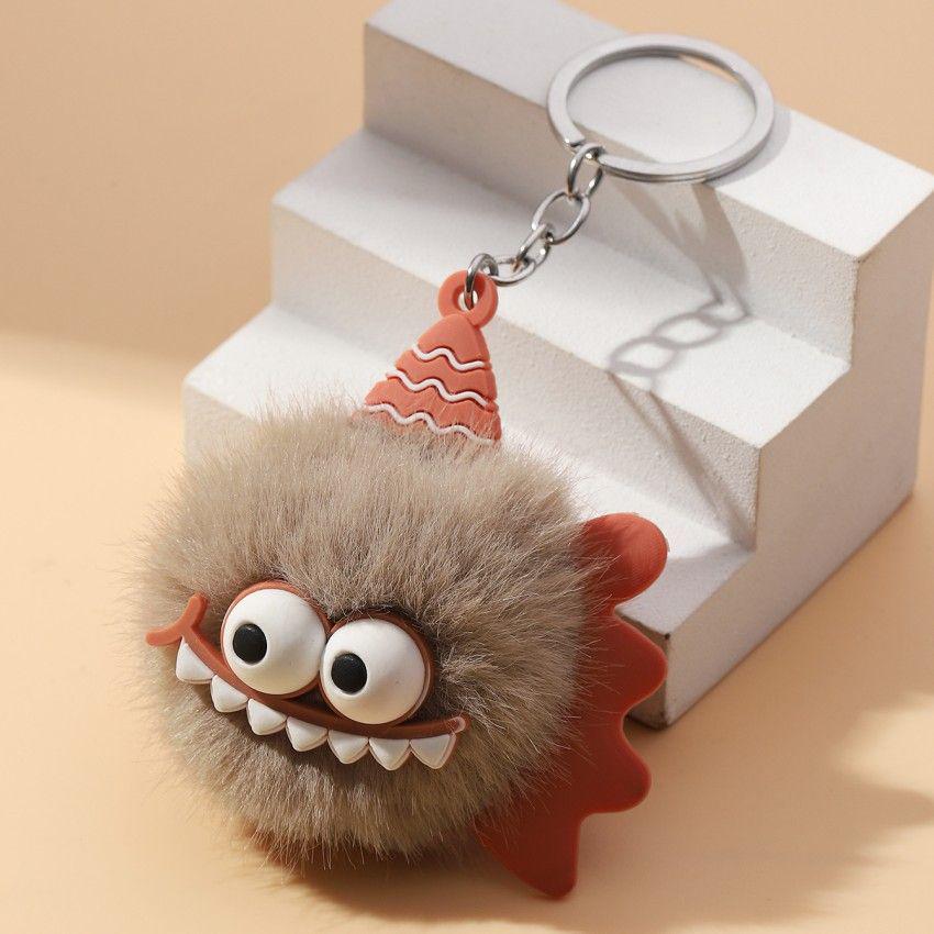 Adorable Big-Eyed Dinosaur & Shark Plush Keychain