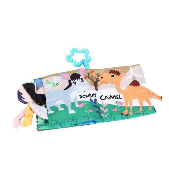 

Baby Cloth Book Toy Animal Vehicle Learning Touch And Feel Crinkle Book 0-3 Newborn Infant Sensory Activity Book Early Education Stroller Toy H