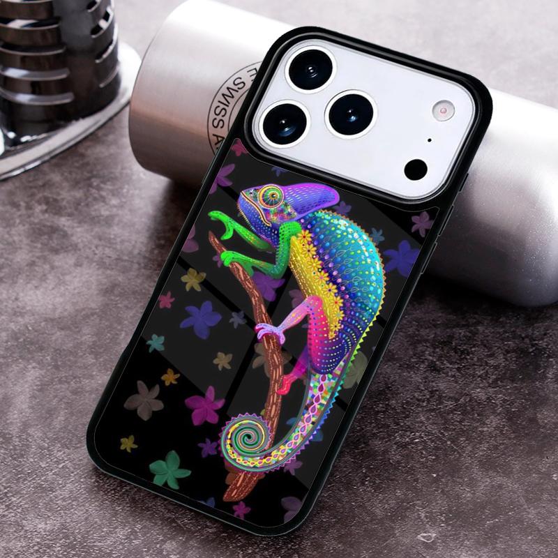 animal Chameleon Phone Case For iPhone 17 16 15 14 13 12 11 Pro Max Plus 17Air Soft Silicone Cover