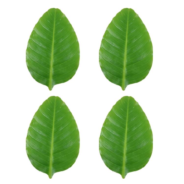 4pcs Multipurpose Banana Leaf Replicas Enhances Any Space with Tropicals Bendables and Practical Party Decoration