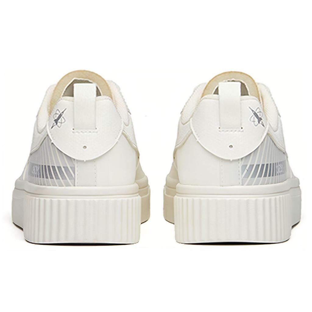 Anta Platform Abrasion Resistant Breathable Low top Skateboard Shoes Men's White Gray 112148066-1