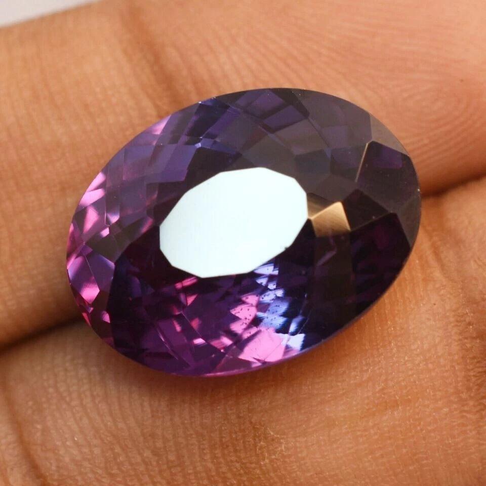 9-10 Ct Natural Wonderful Alexandrite Color Change Oval Beautiful Gemstone