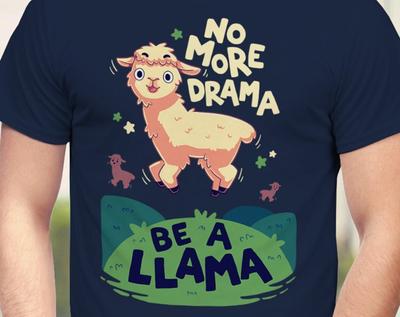 Drama Llama Funny t-Shirt and Kids Tshirt