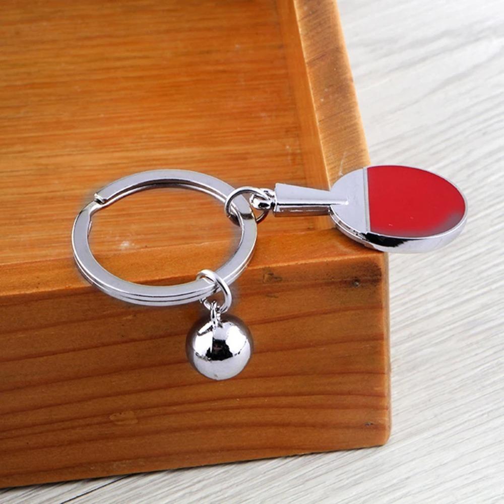Zinc Zinc Zinc Alloy Mini Pingpong Bat Keyring Mini Table Tennis Key Chain  Backpack Pendant