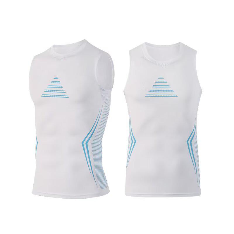Men's Tight Sleeveless Sports Tank: Quick-Dry, Sweat-Wicking Vest for Basketball Training
