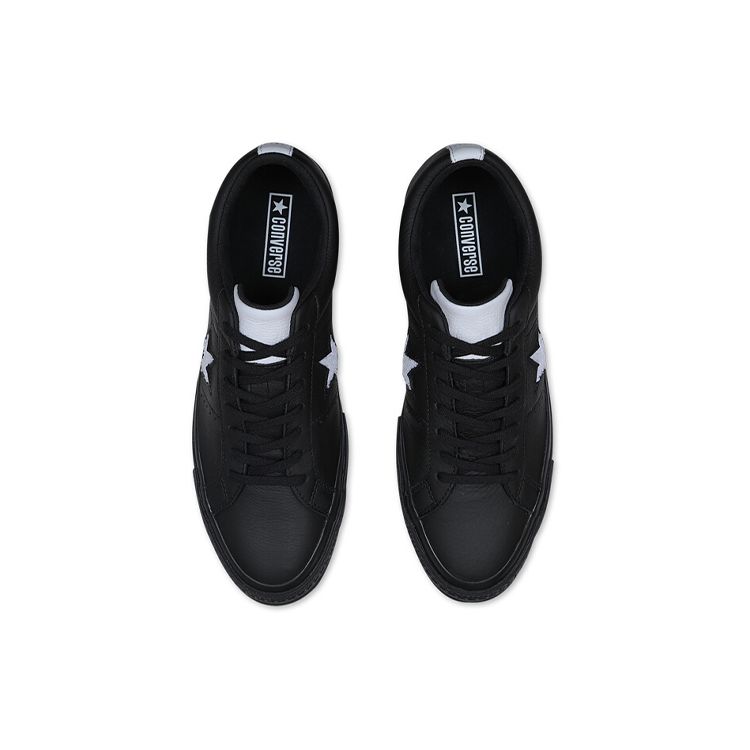 Converse One Star Color Block Splicing Non-Slip Wear-Resistant Low-Top Skate Shoes Unisex Sneaker Black White 159721C