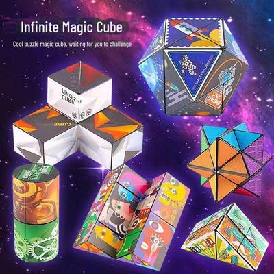 Unlimited Decompression Geometric Cube: Educational Flip & Changeable Hand Toy