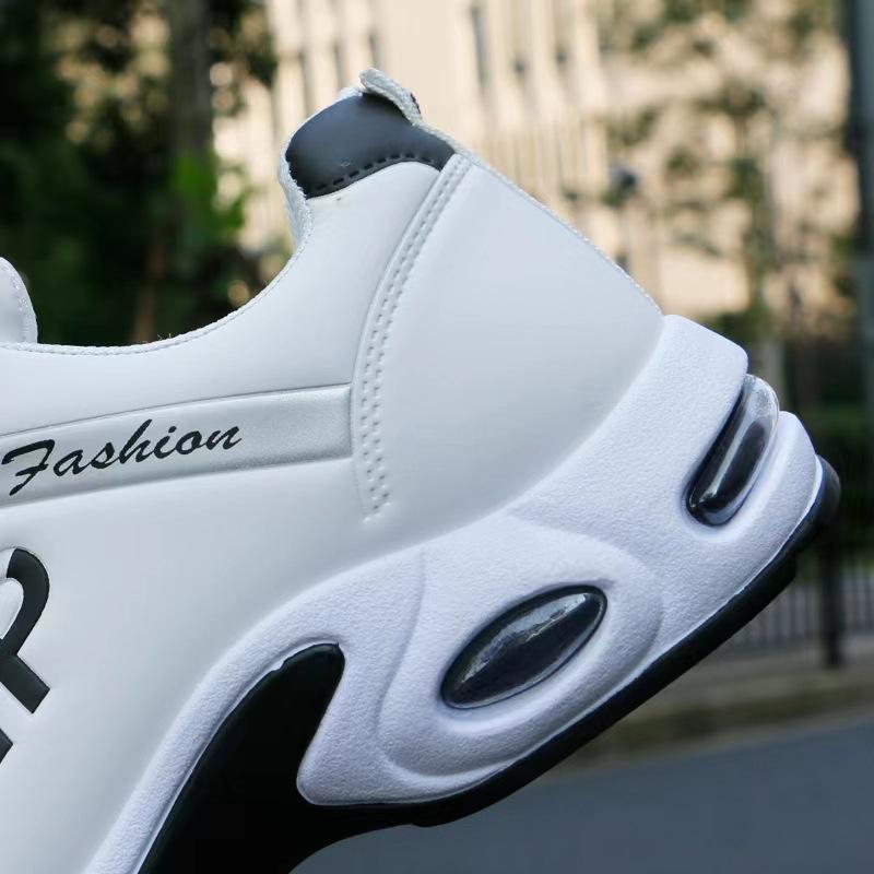 Men's Sneakers with Height Increase,Spring and Summer Trendy Shoes,Men's Anti-slip and Anti-odor Running Shoes, Leather Surface Waterproof Men's Shoes