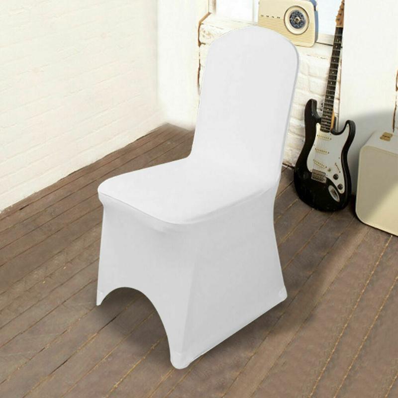 5/10PCS Spandex Dining Room Chair Covers Slip SEAT Cover Stretch Removable arched front