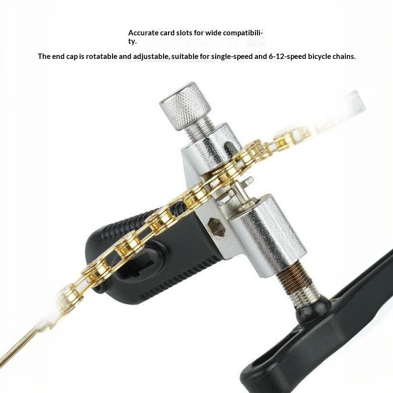Bicycle Chain Removal Tool 6-12 Speed Chain Breaker with Spare Pin Hook Sturdy  Mountain Bike Chain Cutter