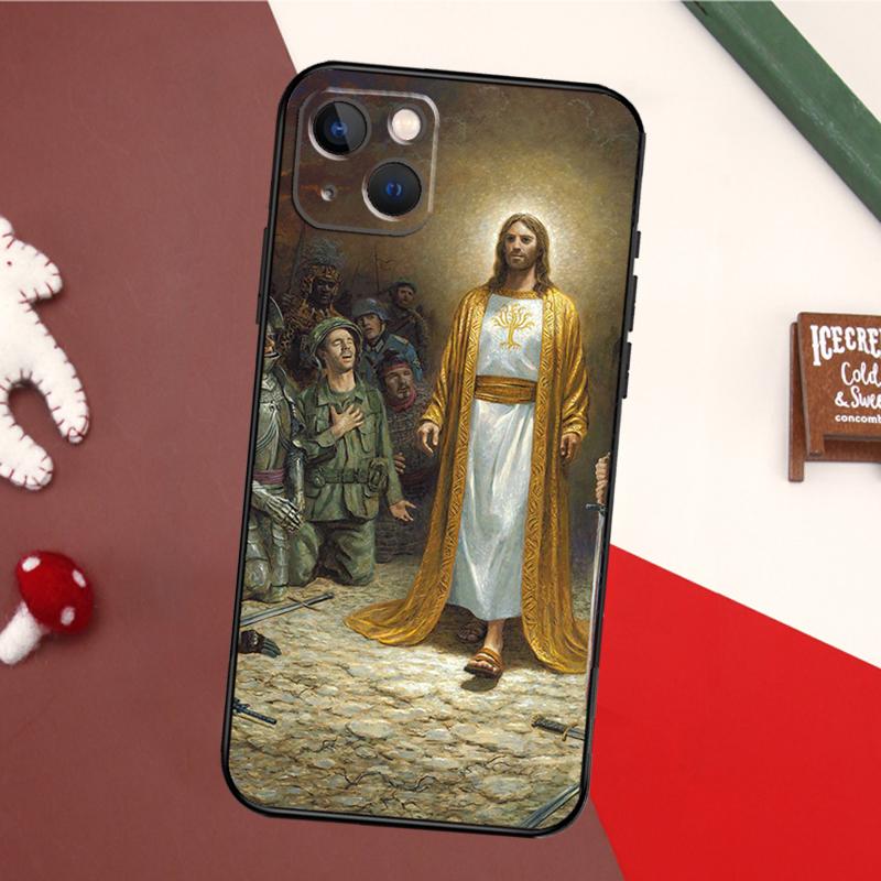 God Jesus Case For iPhone 13 Pro Max 16 15 11 12 14 17 Pro Max mini 15 16 Plus 16e 17 Air Back Cover