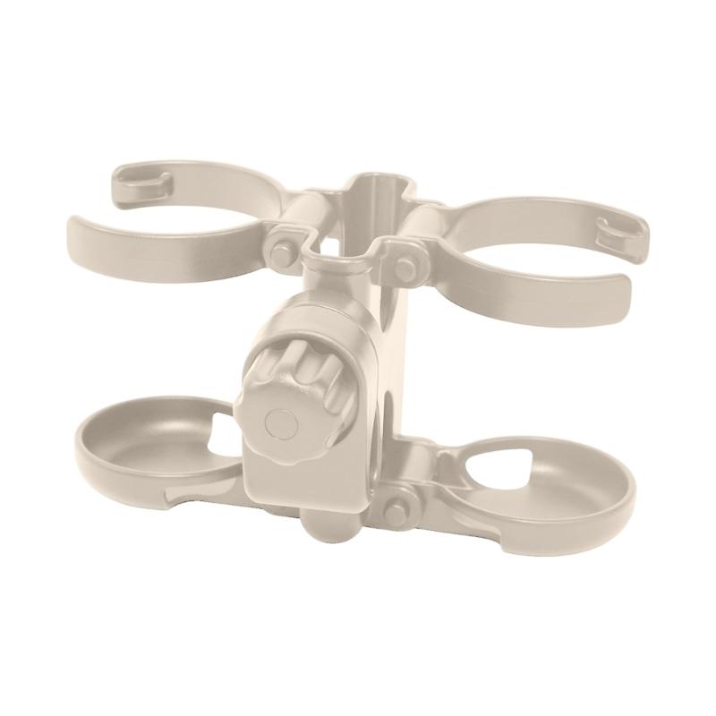 Adjustable Strollers Cup Holder Phone Mount Stand 360 Swivel Clamp Compact Foldable Bottle Rack for Travel Parents