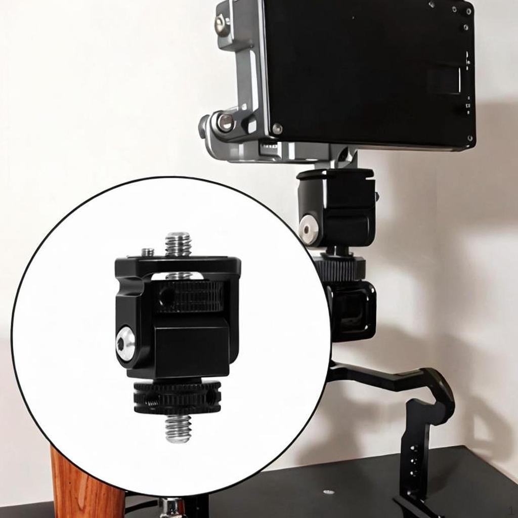 Fluid Head Pan Tilt Monitor Holder Mount Rod Clamp Small Mini Tripod for Mirrorless