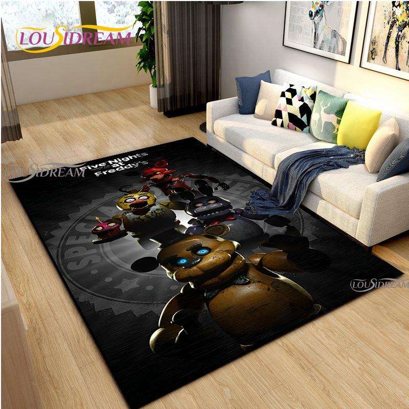 Horror Bear Night Game Carpet for Living Room Bedroom Rug Kitchen Kids Door Unslip Floor Mat Birthday gift photography props Rug