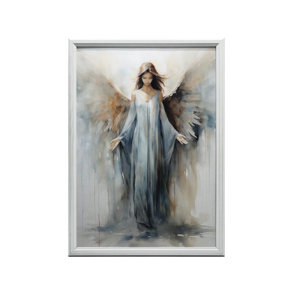 Blue Angel Spiritual Charm Blue Angel Spiritual Charm, 70X100 Cm, Black Aluminum Frame, 230 Gsm Matte Paper