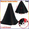 Car Shift Collar PU Leather Carbon Fiber Dust Cover Accessories, Shift Lever Knob, Shift Boot Dust Cover Gear Shift Collars