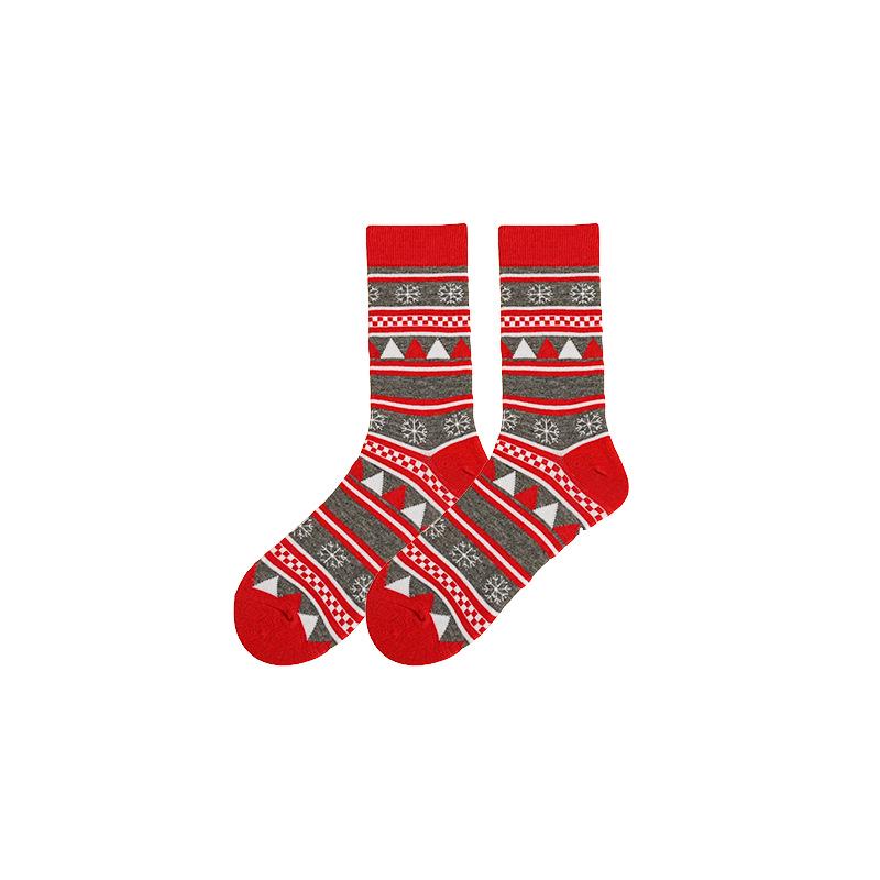 In Stock Plus Size Mid-Calf Jacquard Christmas Socks Bestseller