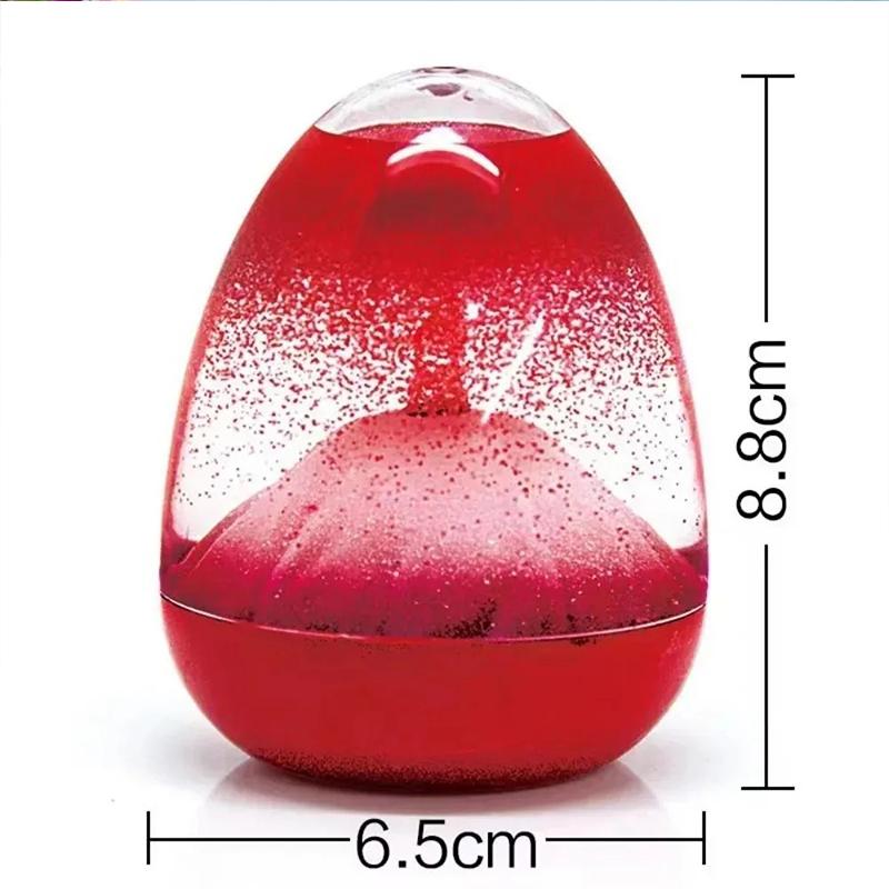 Hourglass Sand Timer Ornaments Hourglasses Liquid Dynamic Oil Drop Leak Toys Volcano Entertaining Play Safe Fun Kid Friendly