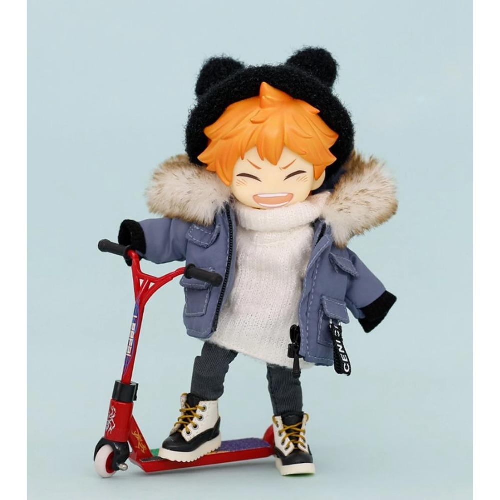 Nová Mini Roztomilá Péřová Bunda Bavlněná Bunda Kabát Kabát S Kapucí ob Krátké Ponožky pro 1/12bjd,obitsu11,mollys,ob11 Panenka Boty Doplňky