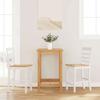VidaXL Bar Stools 2 Pcs White Solid Rubberwood, Chair, Kitchen Bar Chair, Restaurant Chair, Chair of 4102542