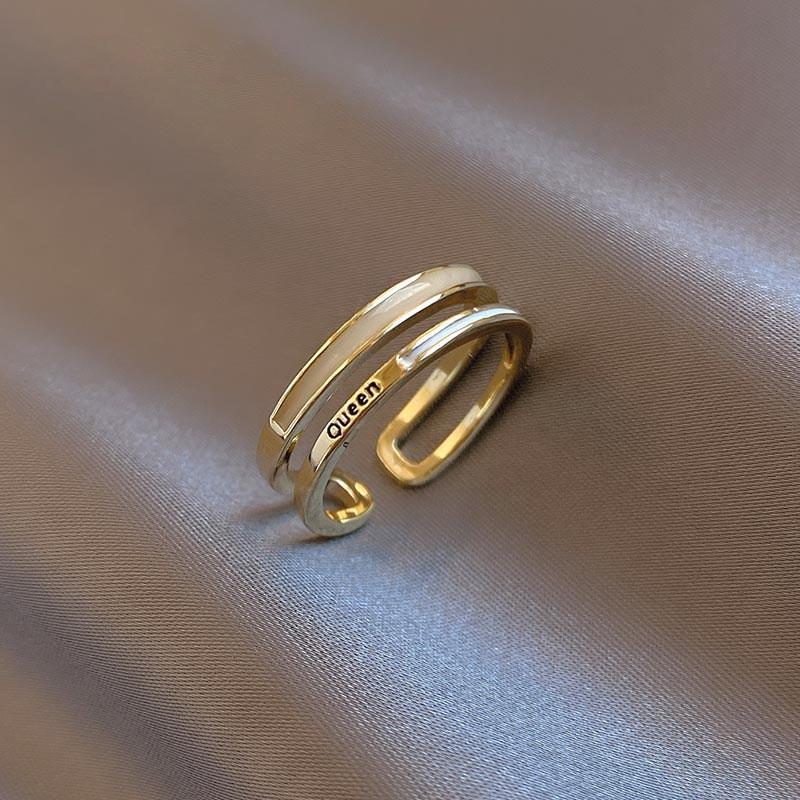 Enamel Decorative Ring, a Unique Ring with a Niche Design Sense for Women, Light Luxury, Exquisite and High-end Dripping Oil Jewelry.