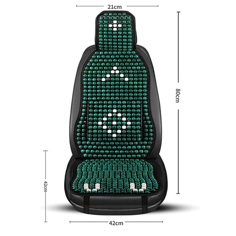 Letní dřevěný korálkový potah na autosedačku pro podporu zad Prodyšná podložka na autosedačku pro letní použití vozidla Chladivá podložka na autosedačku